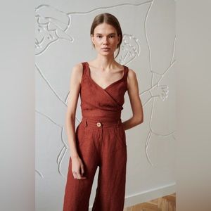 Linenfox Soja Waffle Linen Top